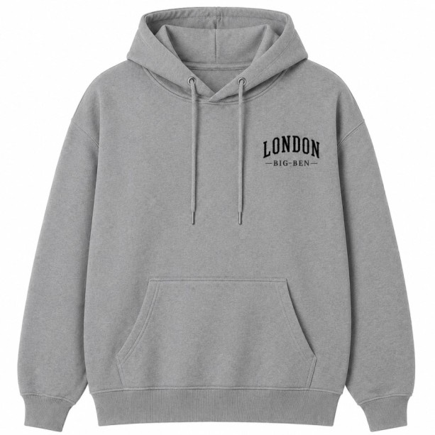 Big Ben Hoodie Grey Front