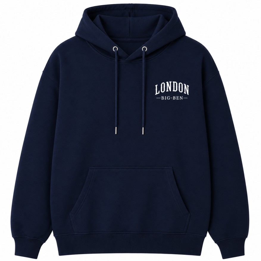 Big Ben Hoodie Navy Front
