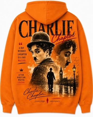 Charlie Chaplin Hoodie Orange