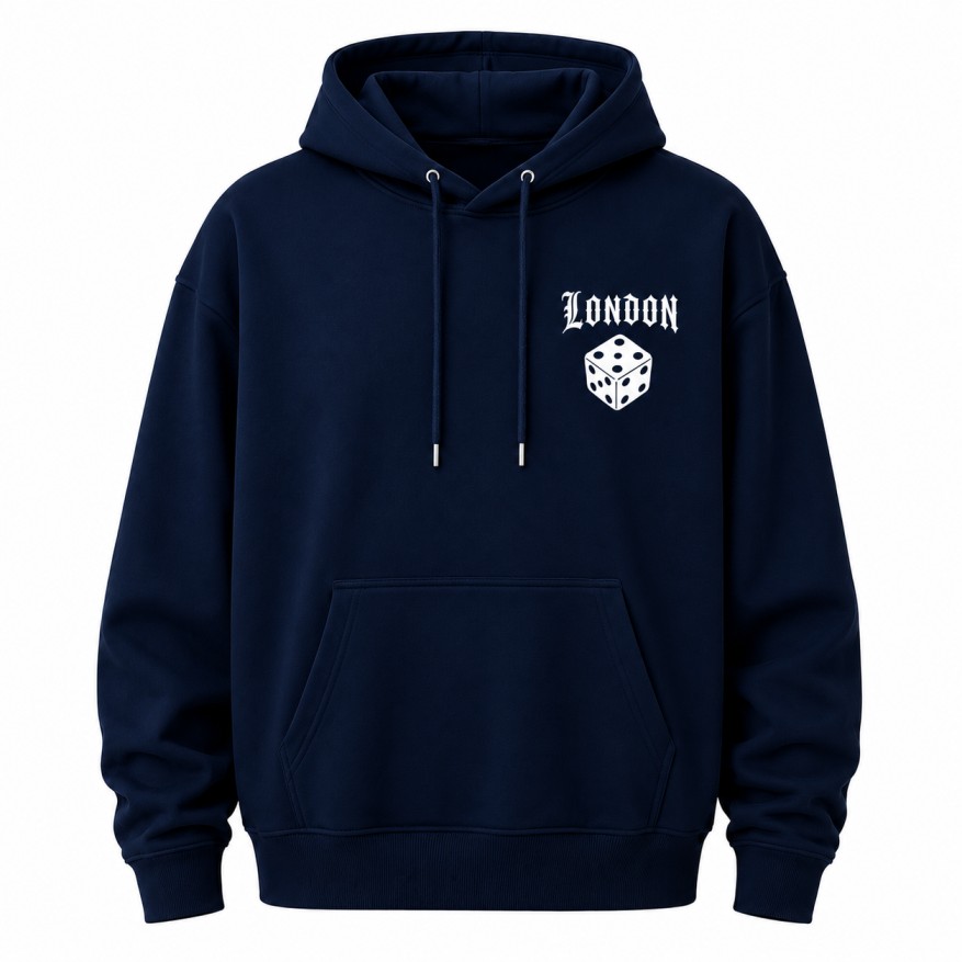 Dice Hoodie Navy Front