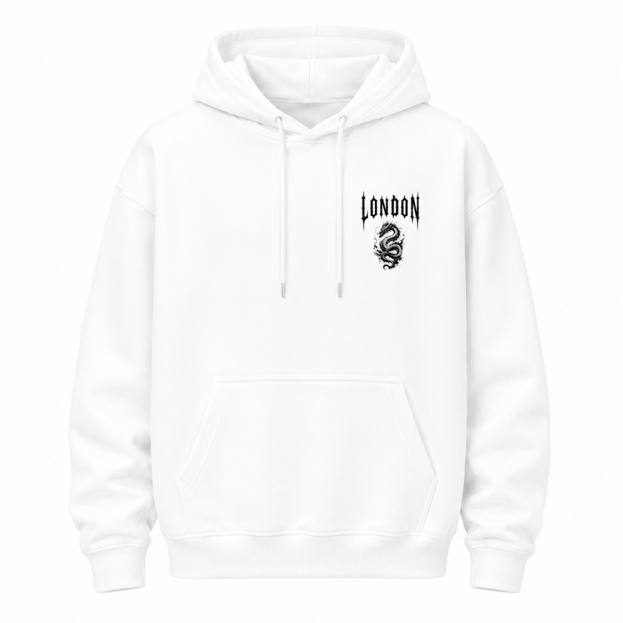 Dragon Hoodie White Front