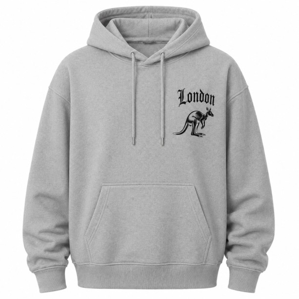 Kangaroo Hoodie Grey Front