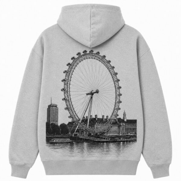 London Eye Hoodie Grey