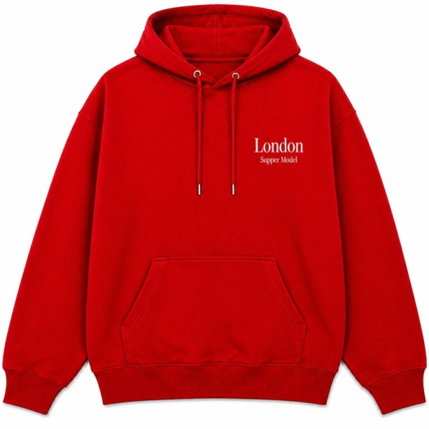 Naomi Campbell Hoodie Red Front