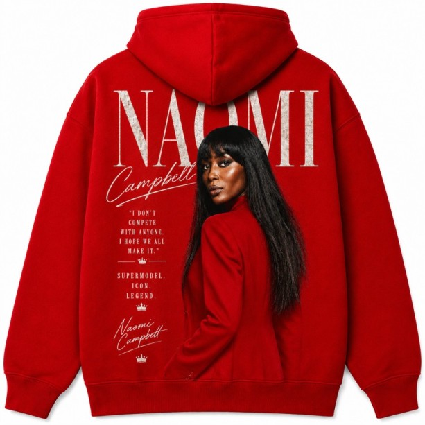 Naomi Campbell Hoodie Red