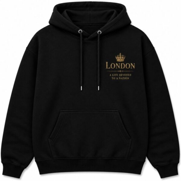Queen Elizabeth Hoodie Black Front