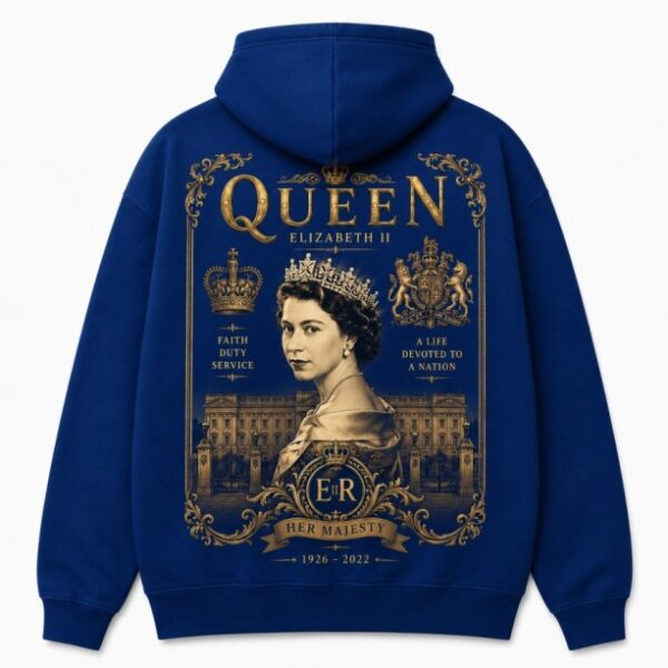 Queen Elizabeth Hoodie Royal Blue