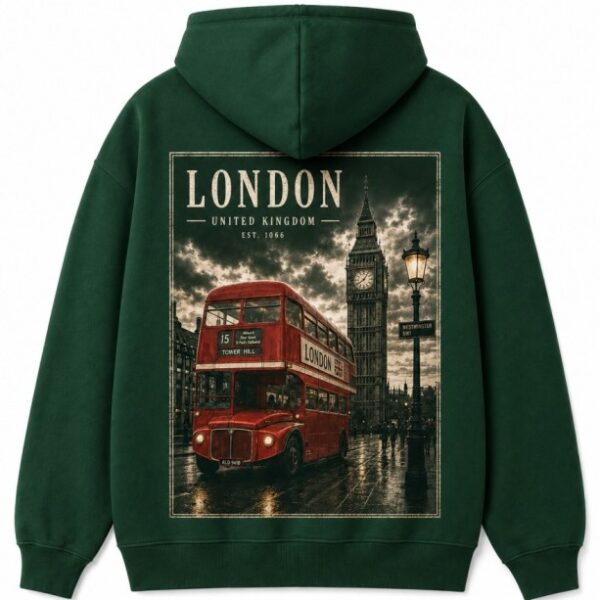 Red Double Decker Bus Hoodie