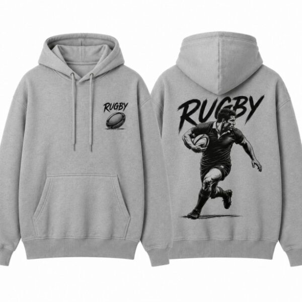 Rugby Hoodie Grey