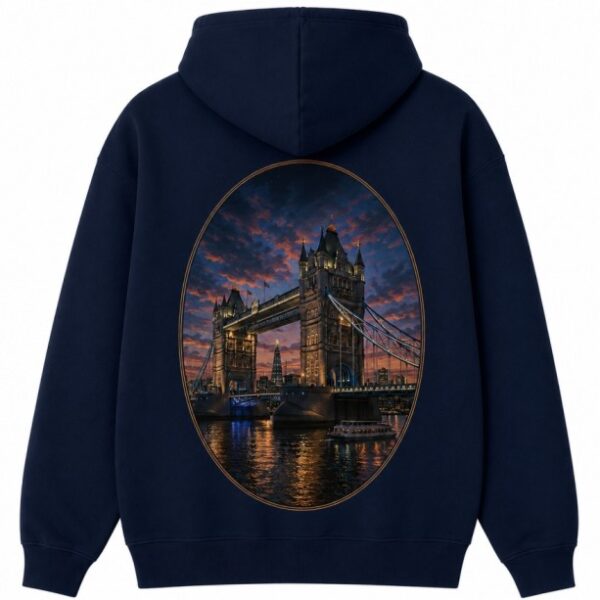 Tower Bridge Hoodie Navy