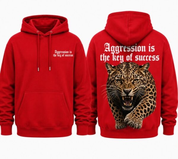 Leopard Hoodie Red