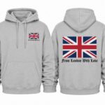 London Flag Hoodie Grey