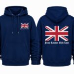 London Flag Hoodie Navy