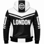 Black And White Hooded Jacket Back