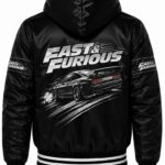 Black Hooded Jacket Back