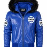 Blue Jacket With Fur Hood