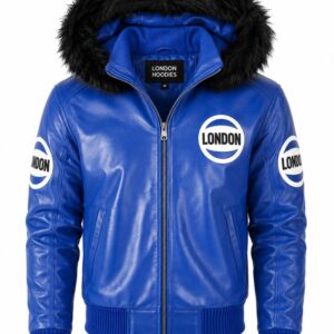 Blue Jacket With Fur Hood