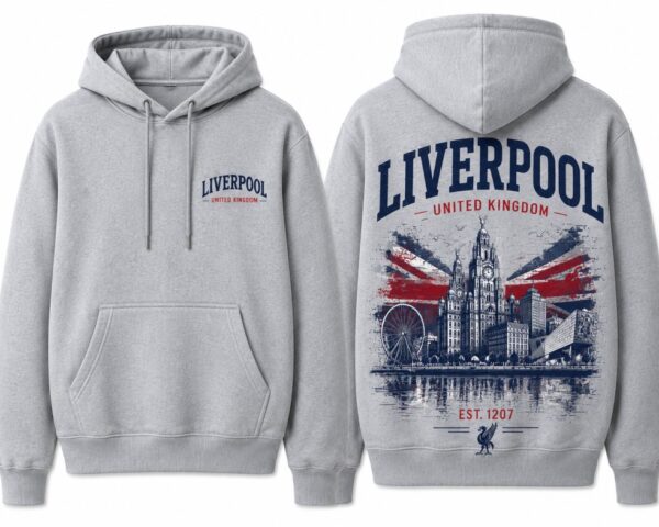 Liverpool Hoodie Grey