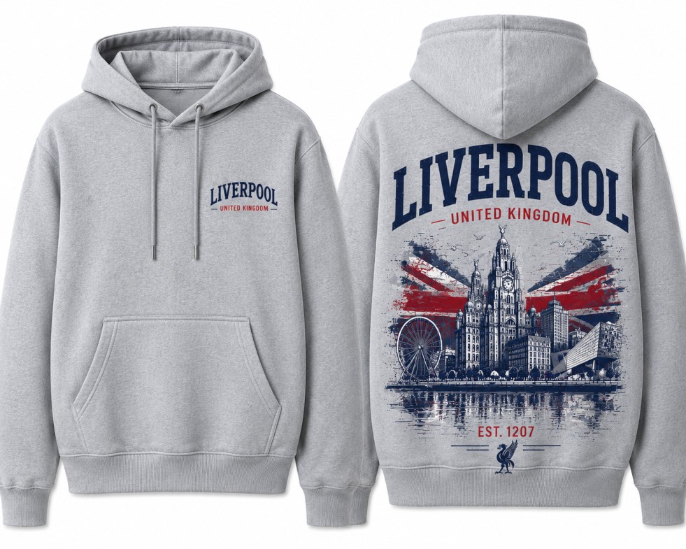 Liverpool Hoodie Grey