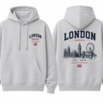 London England Hoodie Grey