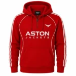 Red Aston Hoodie Front