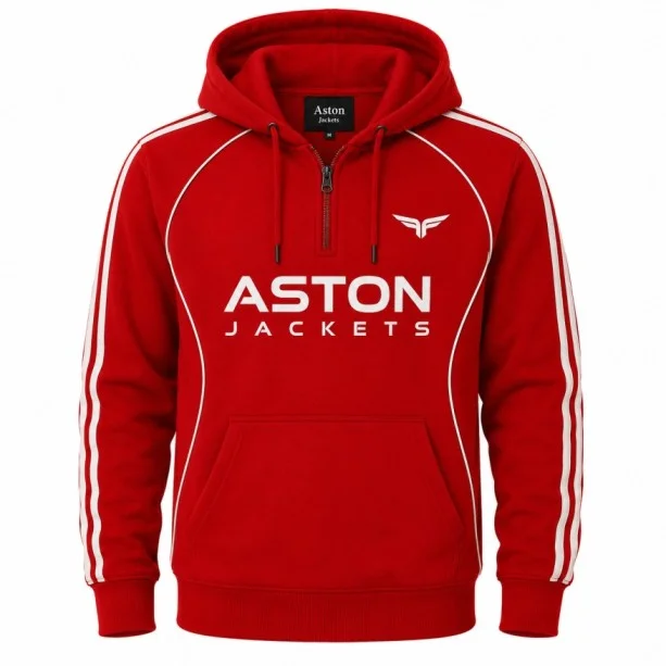 Red Aston Hoodie Front