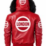 Red Jacket With Fur Hood Back