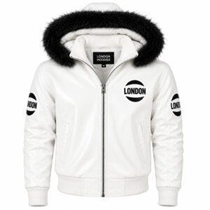White Jacket With Fur Hood