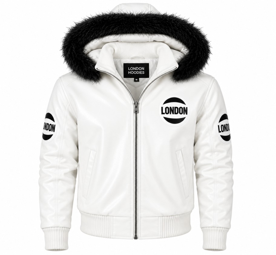 White Jacket With Fur Hood