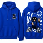Cartoon Hoodie blue