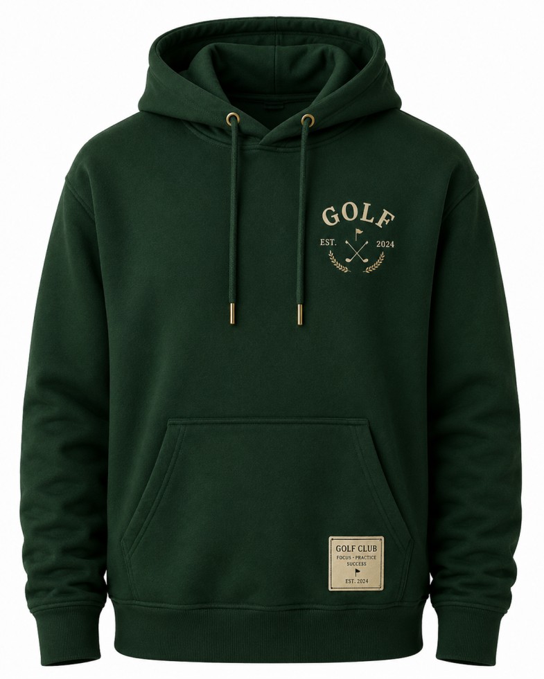 Green Golf Hoodie Front View