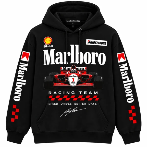 Marlboro Hoodie Black Front