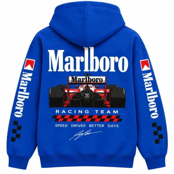 Marlboro Hoodie Royal Blue Back