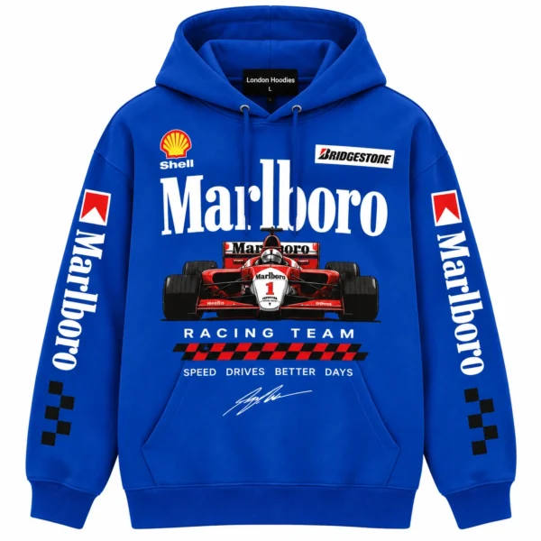 Marlboro Hoodie Royal Blue Front
