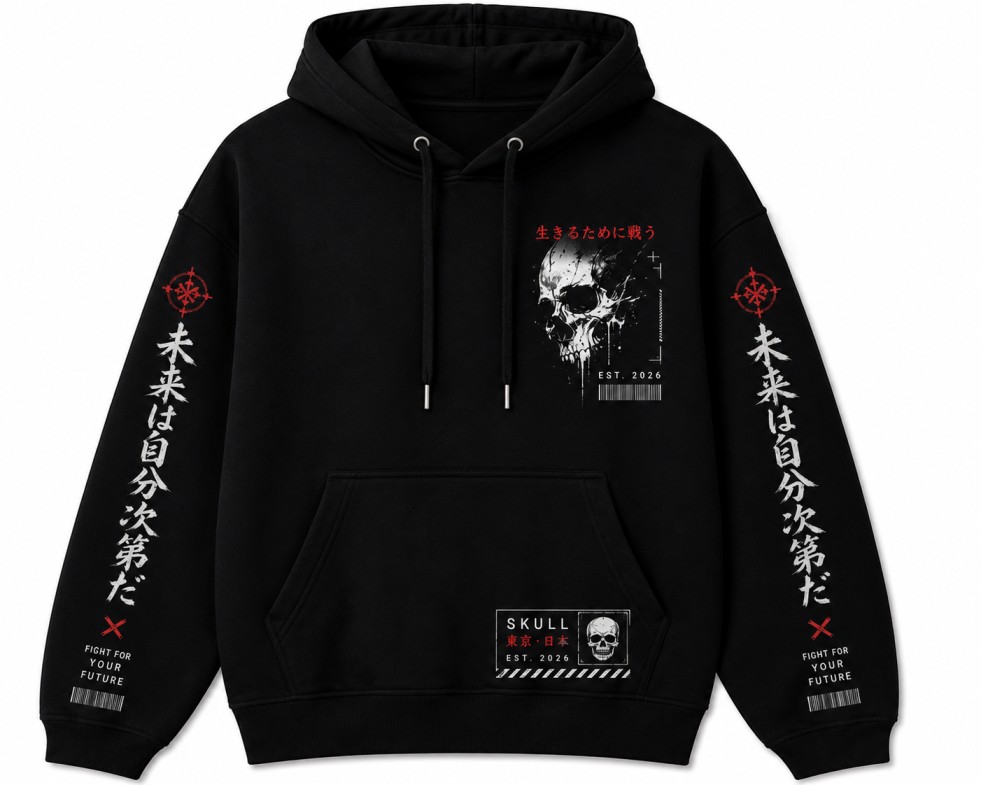 Skull Hoodie Front View