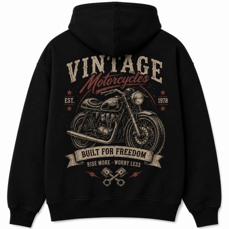 Vintage Motorcycle Hoodie