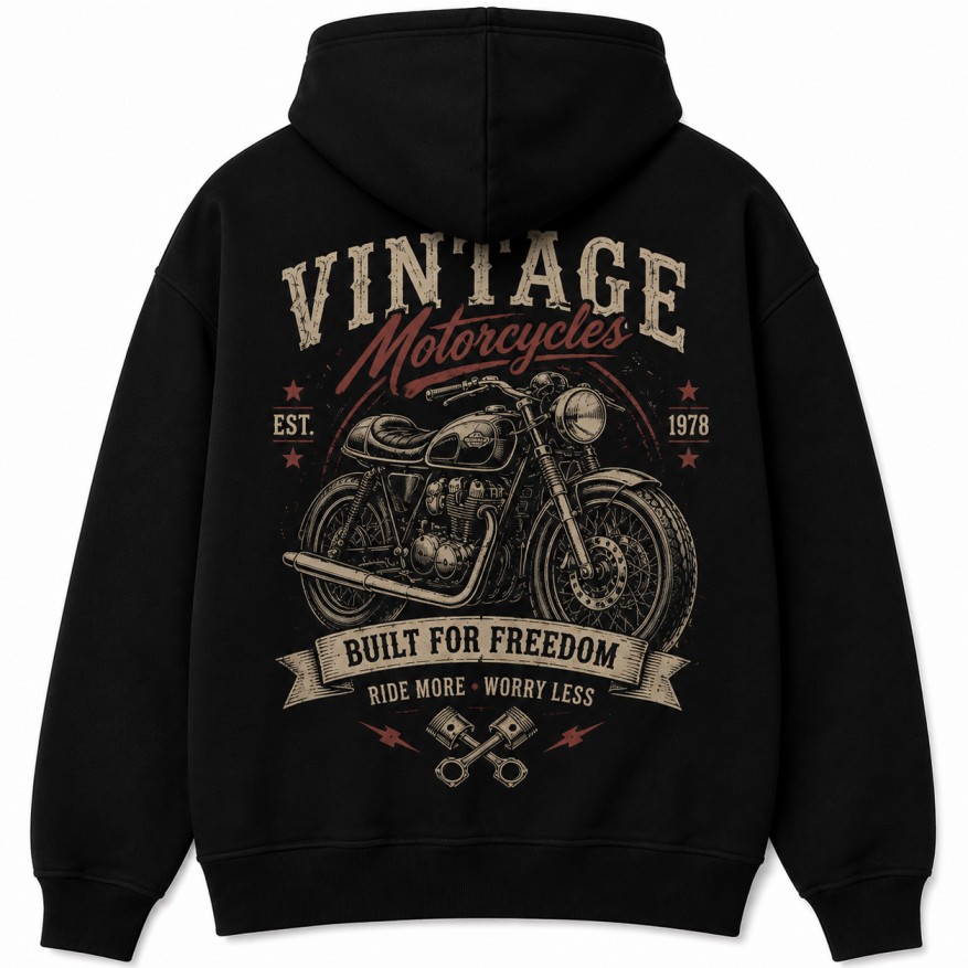 Vintage Motorcycle Hoodie