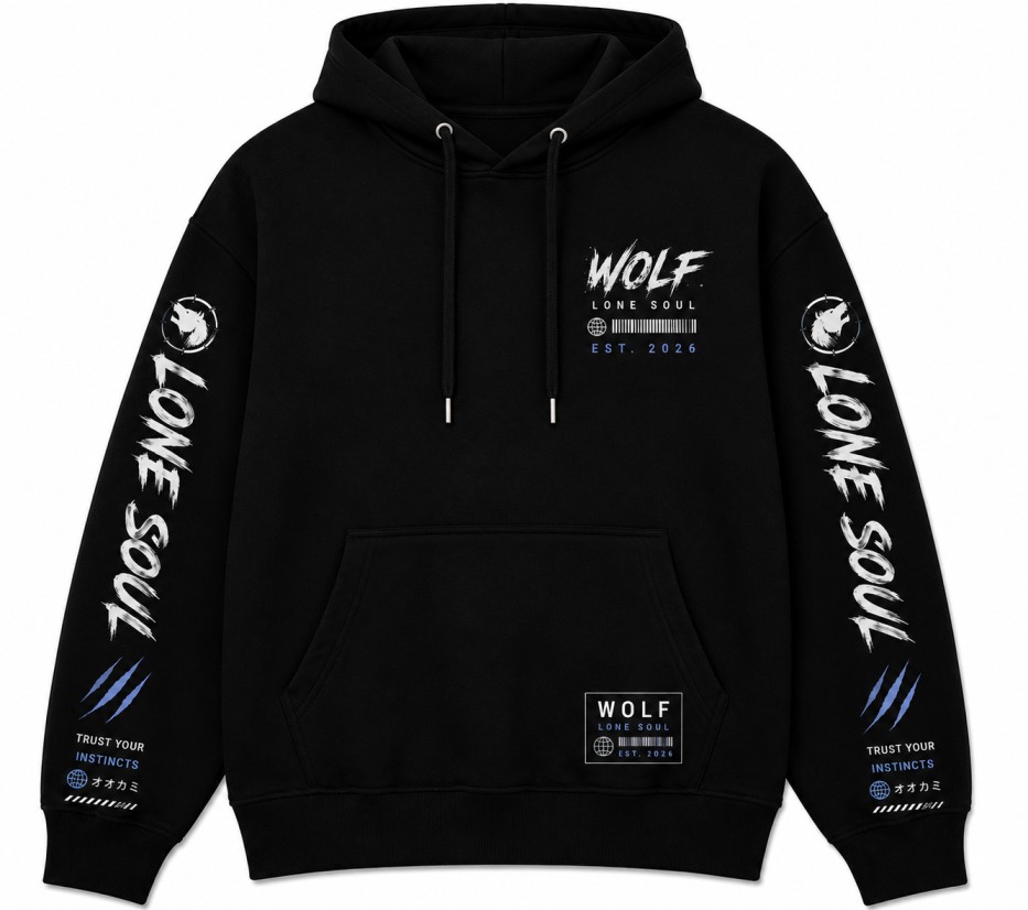Wolf Hoodie Front View