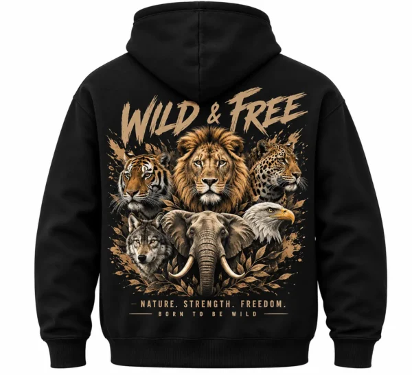 animal print hoodie