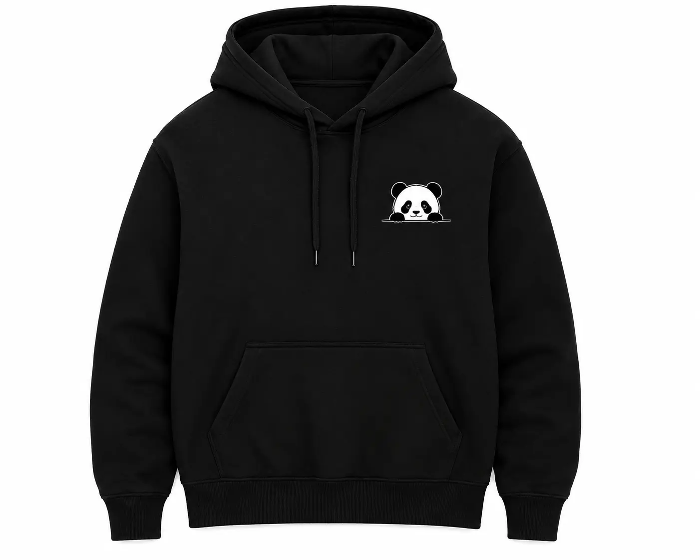 panda hoodie front view