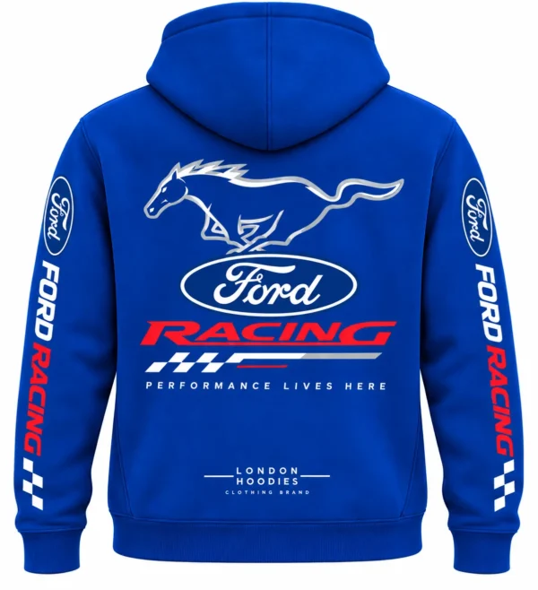 Ford Racing Hoodie Blue Back