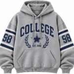 Oversized Vintage College Hoodie