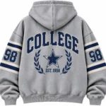 Oversized Vintage College Hoodie back