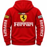 Red Ferrari Hoodie Back View