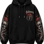 Vintage Halloween Skull Hoodie Front