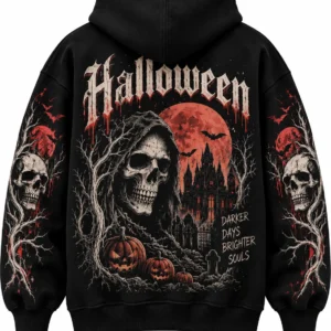 Vintage Halloween Skull Hoodie