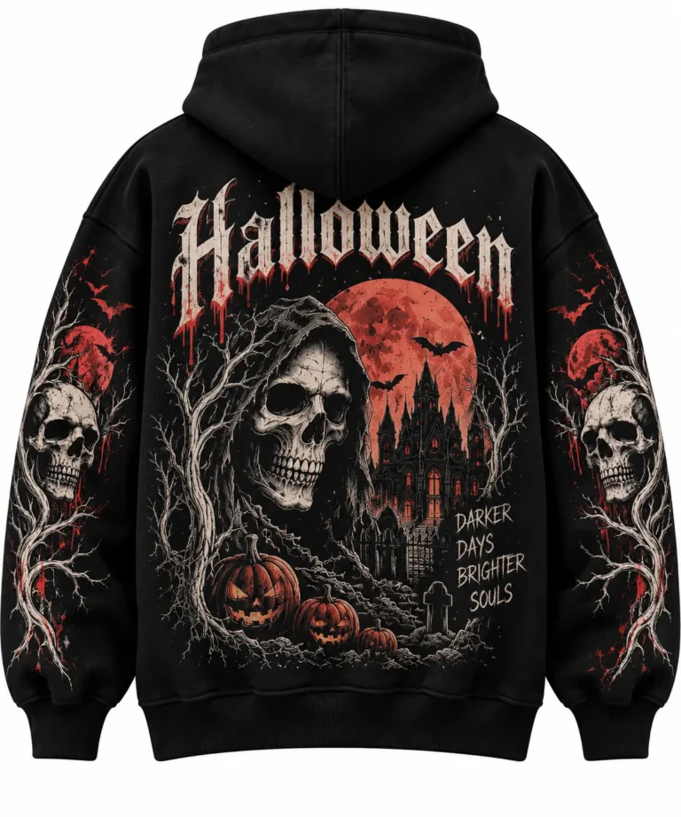 Vintage Halloween Skull Hoodie