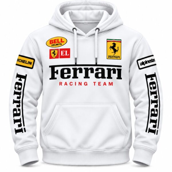 White Ferrari Hoodie