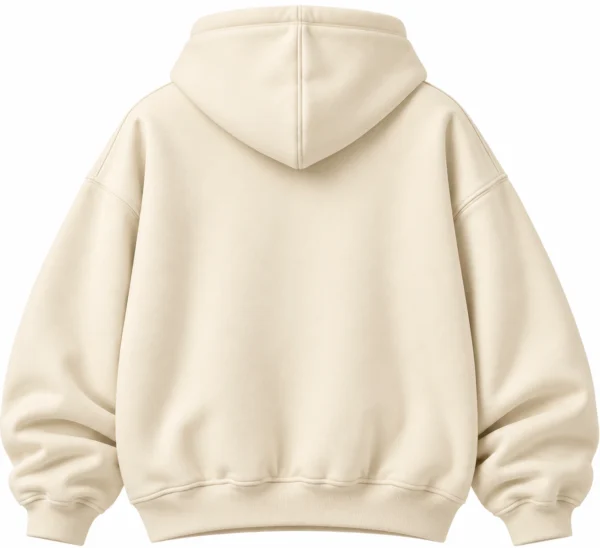cream oversized hoodie back