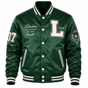 green letterman jacket